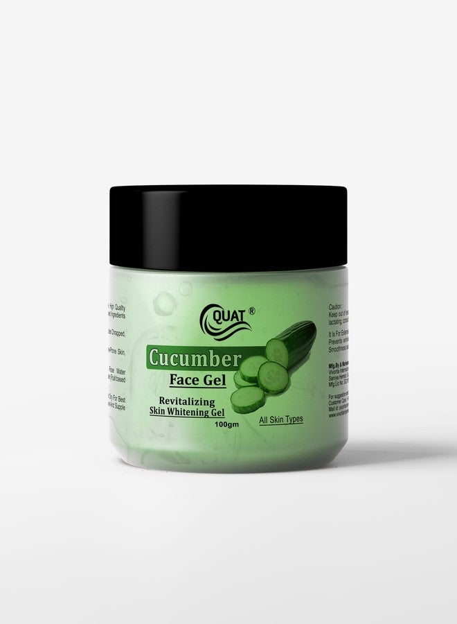 Quat Face Gel for Glowing Skin, Women, Men (Cucumber Gel) - Image 1