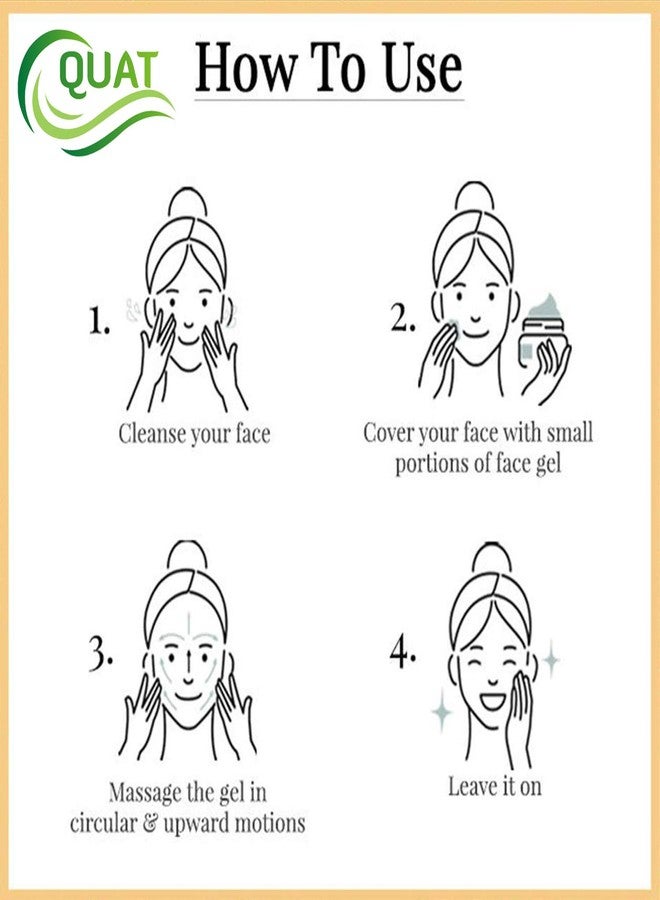 Quat Face Gel for Glowing Skin, Women, Men (Cucumber Gel) - Image 5