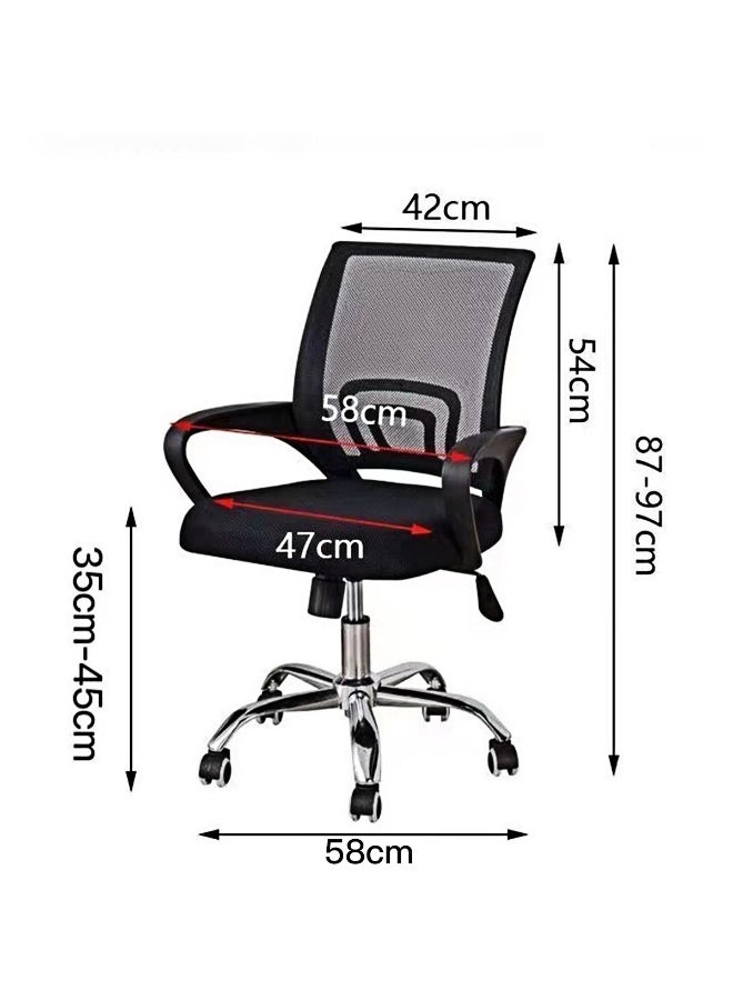 Ergonomic Office Chair | High-back with Headrest, Flip-Up Armrests, Reclining, Comfortable Lumbar Support, Home Office Study Entertainment Swivel Work Chair (Black) - Image 1