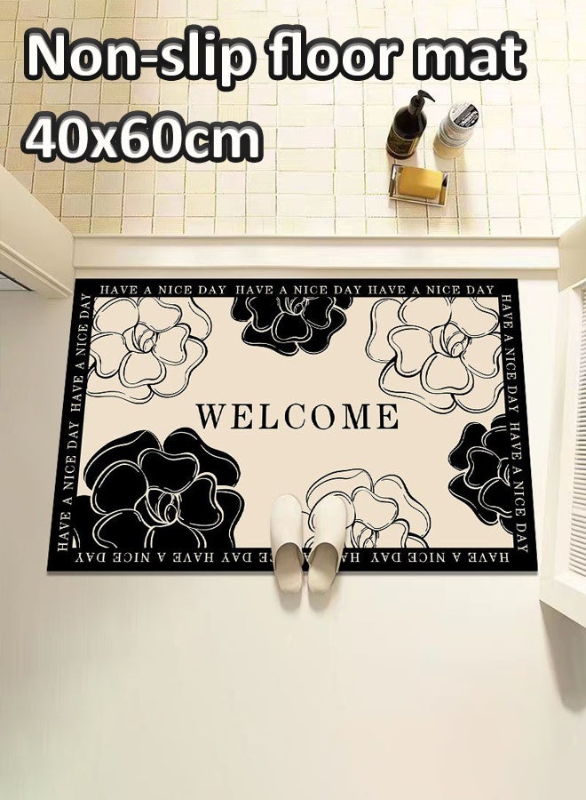 40x60cm Bathroom Mat Anti-slip Foot Mat Super Soft Absorbent Mat Entrance Door Mat Anti-slip Quick-drying Mat Kitchen Mat - Image 1