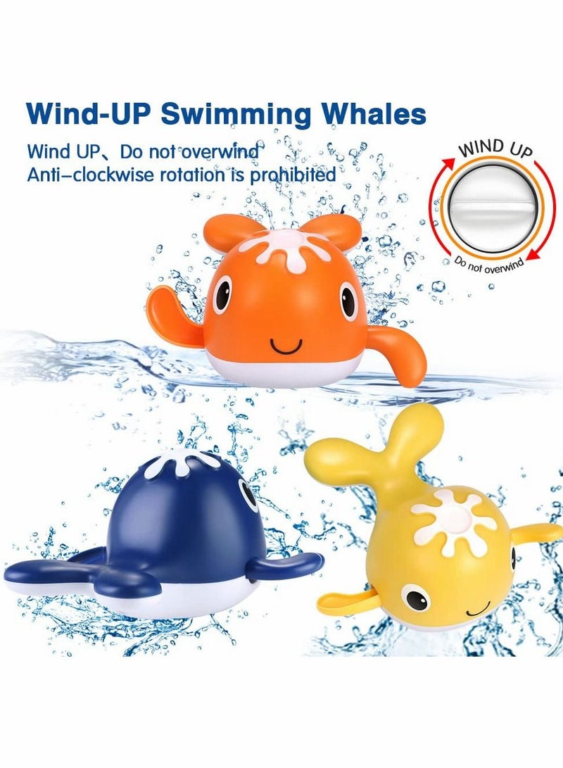 واي آند دي Bath Toys, Clockwork Swimming Whale, Magnetic Fishing Set with Rod, Infant Toddler Pool Bath, Bathtub Play, For Boys & Girls 3-9 Years Old, Gift Kids - Image 2