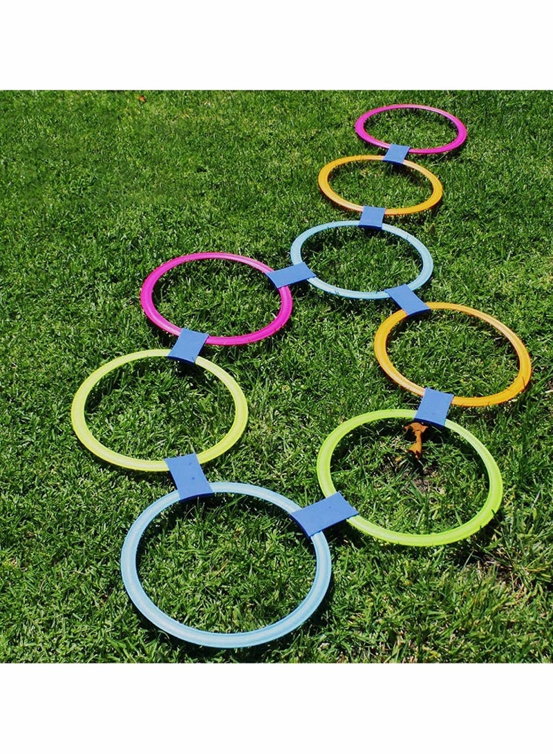 10Pcs Nylon Ring Toss Game Set for Kids Outdoor Carnival and Birthday Parties Agility Training Fun  - Image 5
