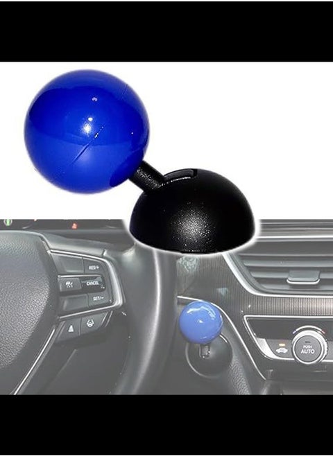 Car Push to Start Button Rocker, Fun Car Push Start Button Cover, Automotive One-Touch Start Button, Car Engine Start Stop Button Joystick Full Metal Ball-bar, Car Interior Accessories (Blue-1 pack)