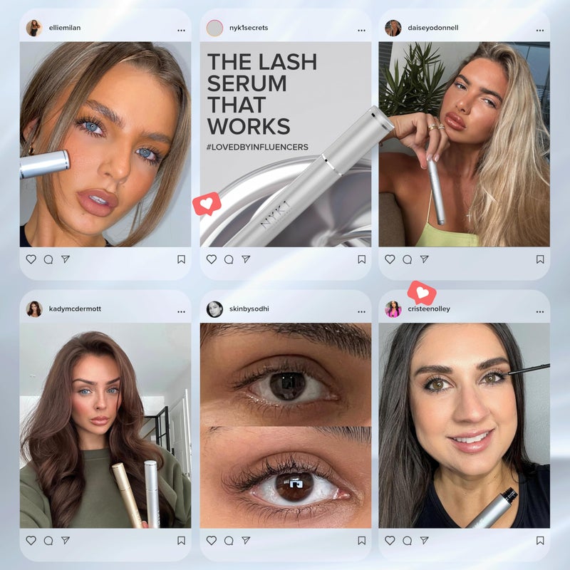 NYK1 CONCENTRATED Lash Serum For Eyelash Growth (XL - 8ml) LashForce Eyelash Serum To Grow Lashes Longer And Thicker - Eye Lash Enhancing Formula With Easy Application And Long Lasting Results - Image 3