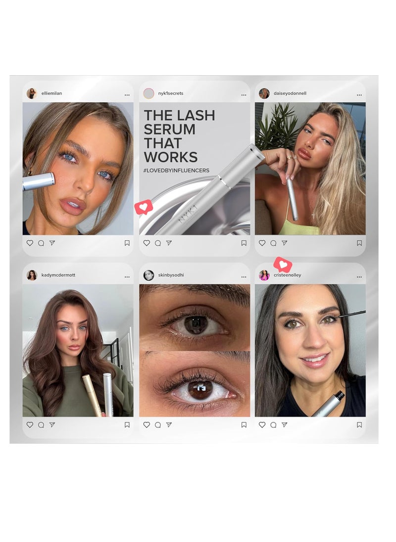NYK1 Volume Enhancing Lash Serum For Eyelash Growth (XL - 8ml) LashForce Eyelash Serum To Grow Lashes Longer And Thicker Eyelash Growth Serum - Lash Growth Serum For Enhanced Eye Lash Serum Growth