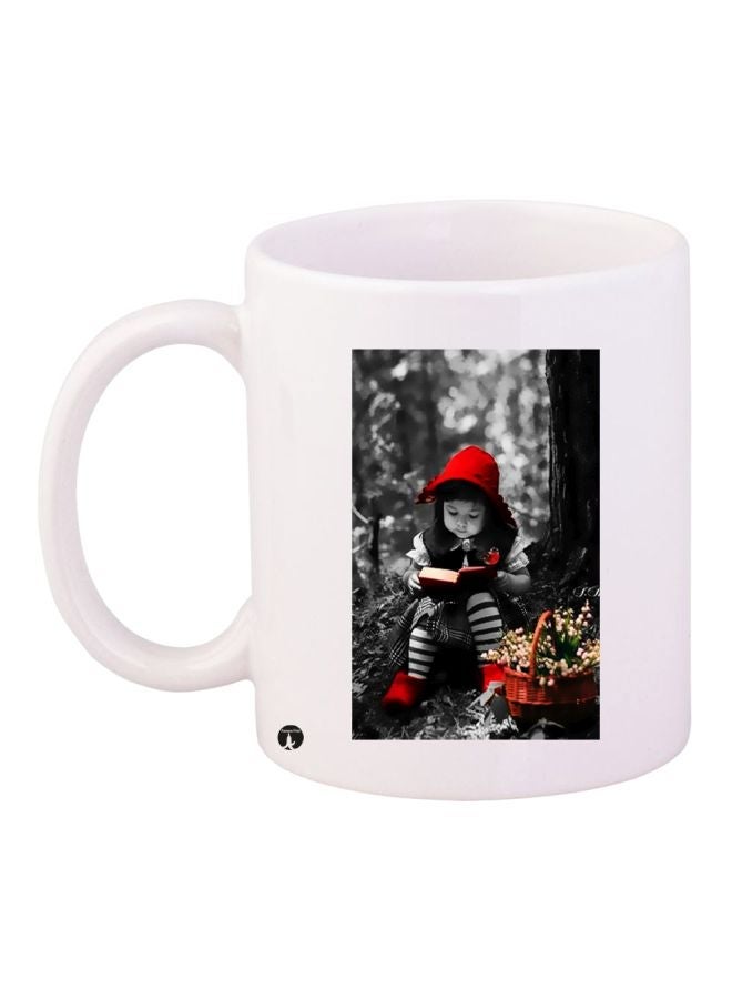RYN Baby Girl Printed Coffee Mug White/Black/Red 11ounce
