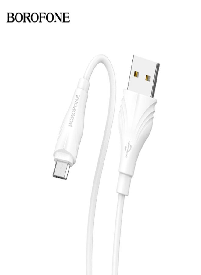 بوروفون كابل USB إلى Micro BX18 أبيض - Image 2