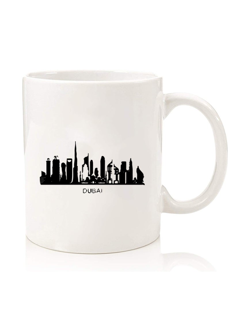 Theodor Premium Quality Two Sided Printed Coffee Mug Tea Cup For Home Office, Kids Men Women Dubai Skyline - Image 1