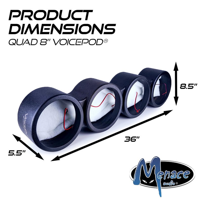 Menace AudioÂ® VOICEPODÂ® Quad (4) 8" Empty Midrange Enclosure - Image 4