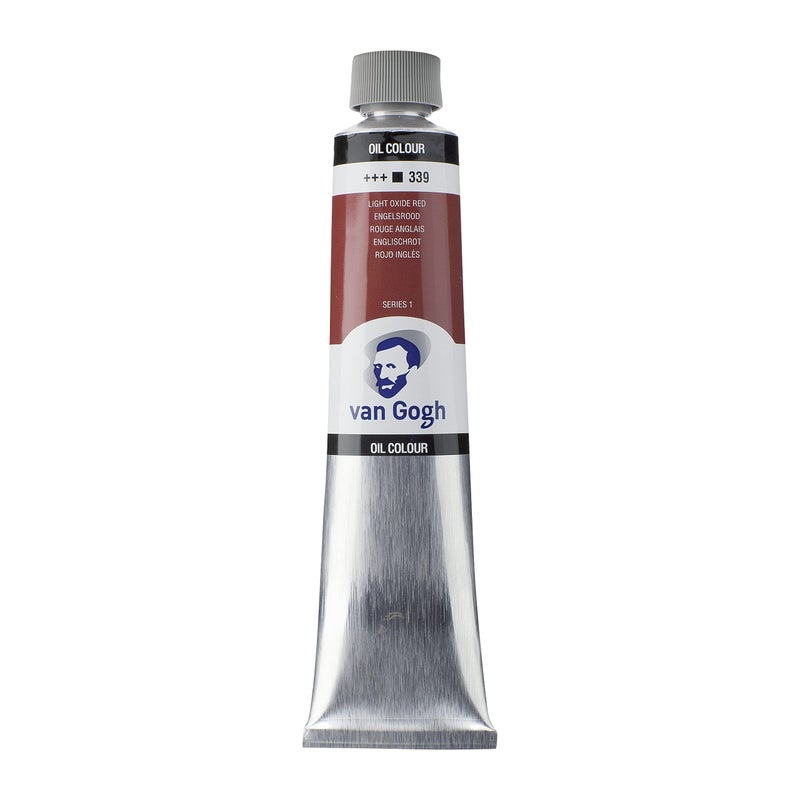 Talens Van Gogh Oil Color Paint, 200ml Tube, Light Oxide Red 339 - Image 5