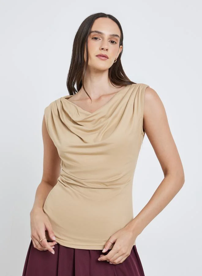 Styli Styli Sleeveless Draped Detail Top