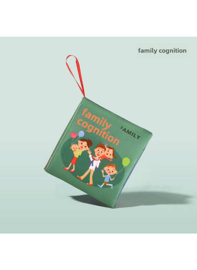 null - Newborn Early Education Three-dimensional Washable Nibbling Cloth Book Baby Tearable Quiet Cloth Book Vegetable Insect Wholesale-Color: Family Cognition (4 Pages And 8 Sides) - Image 1