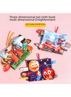 Generic Newborn Early Education Three-dimensional Washable Nibbling Cloth Book Baby Tearable Quiet Cloth Book Vegetable Insect Wholesale-Color: Family Cognition (4 Pages And 8 Sides)  - Image 2
