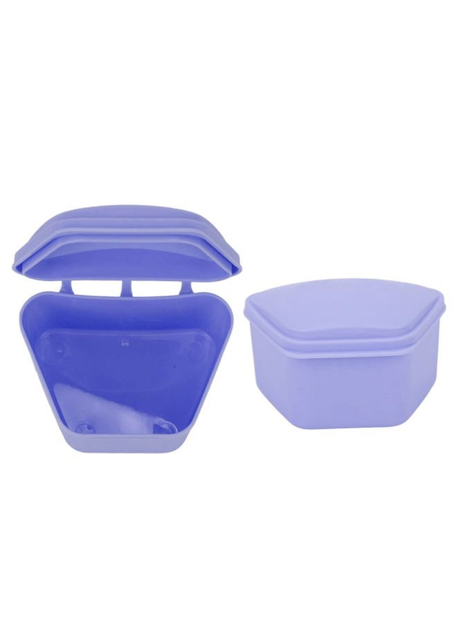 Brrnoo Trapezoid Retainer Case, 3 Pack Mouth Guard Cases, Retainer Case Denture Box Denture Storage Boxes, Travel Portable Box for Home Office Purple - Image 5