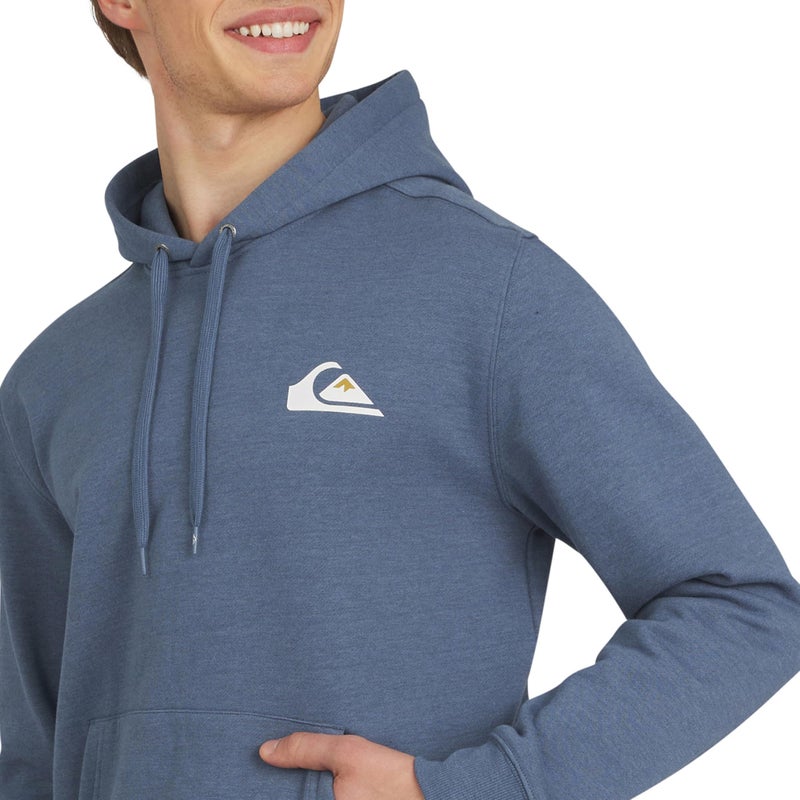 Quiksilver Men's Regular Fit Super Soft Fleece Midweight Pullover Hooded Sweatshirt, Navy Heather, Medium - Image 2