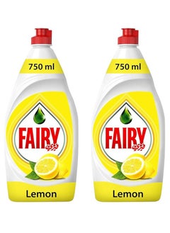 Fairy Lemon Diswashing Liquid, 2 x 750ml