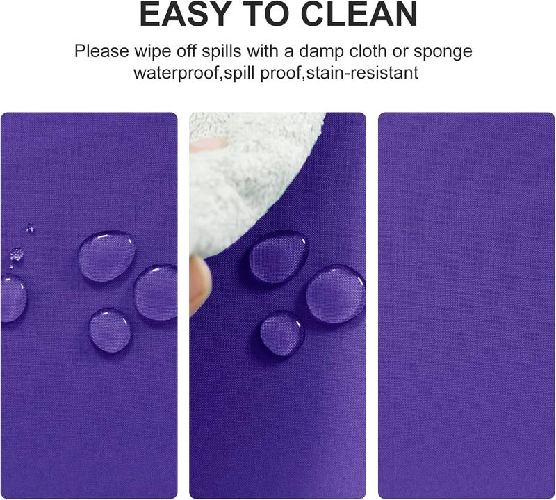 DWCN Purple Outdoor Tablecloth Weatherproof 140 x 220 cm Stain Protection Washable Water-Repellent Table Linen Wipe Clean Waterproof Tablecloth for Dining Room, Garden, Party, Weddings or Household - Image 2