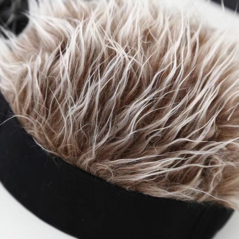 Wig Hat Artificial Wig Headband Funny Short Hair Wig Hat for Men Women All Seasons - Image 3
