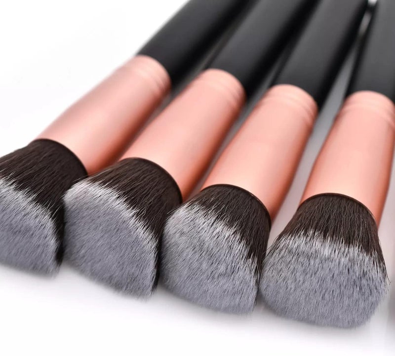 INFLUX 14-Piece Rose Gold Makeup Brush Set–Essential Makeup Brushes Kit with Blush, Bronzer, Highlighter, and Concealer Brushes – Ideal Beauty Gift Set for Travel Essentials, Makeup Set, and Beauty Blending - Image 2