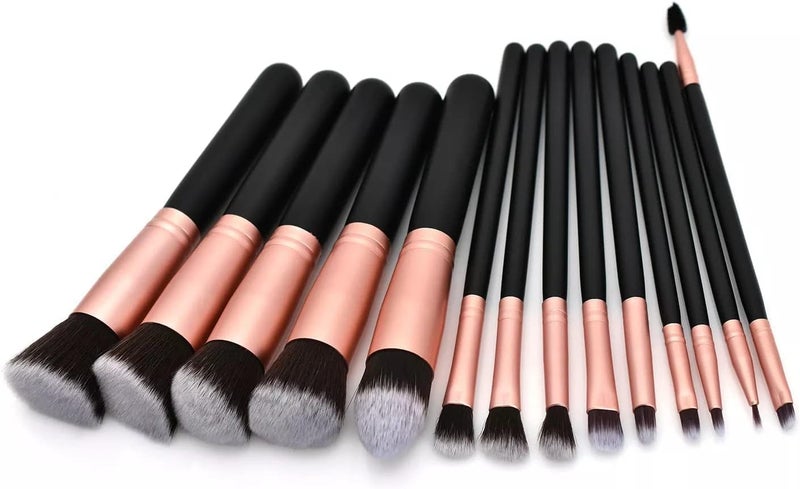 INFLUX 14-Piece Rose Gold Makeup Brush Set–Essential Makeup Brushes Kit with Blush, Bronzer, Highlighter, and Concealer Brushes – Ideal Beauty Gift Set for Travel Essentials, Makeup Set, and Beauty Blending - Image 3