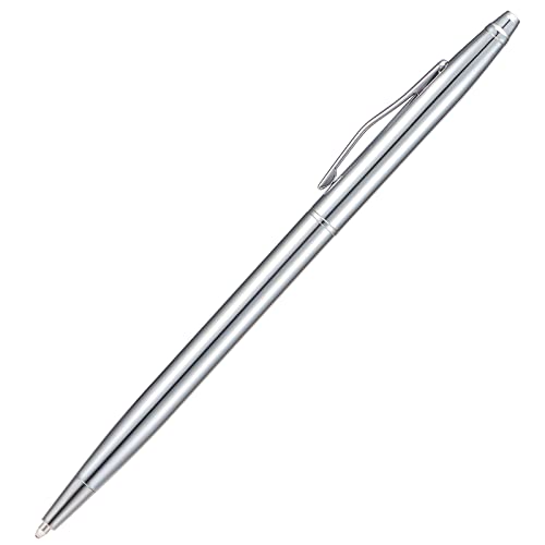 Wikult 6 Pieces Wikult Silver Slim Metal Ballpoint Pen, 1mm Medium Point Black Ink Smooth Writing, for Business Office Teacher Student Wedding Guest - Image 2