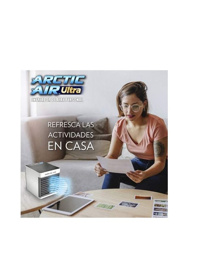 ARCTIC AIR Portable Arctic Air Ultra Mini Conditioner USB Portable 3in1 Humidifier And Purifier Cooler For Personal Space Blue and White - Image 2