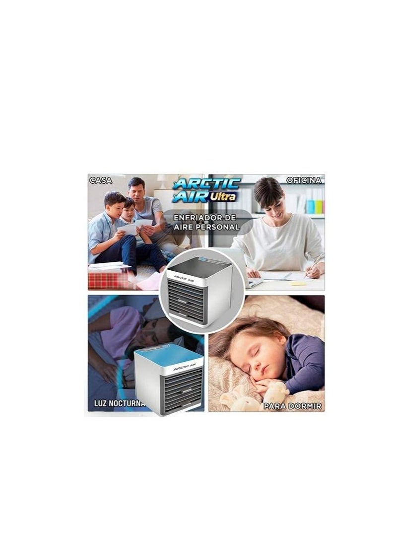 ARCTIC AIR Portable Arctic Air Ultra Mini Conditioner USB Portable 3in1 Humidifier And Purifier Cooler For Personal Space Blue and White - Image 4