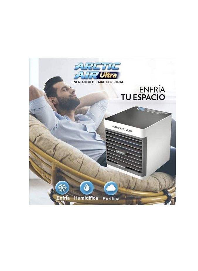 ARCTIC AIR Portable Arctic Air Ultra Mini Conditioner USB Portable 3in1 Humidifier And Purifier Cooler For Personal Space Blue and White - Image 3