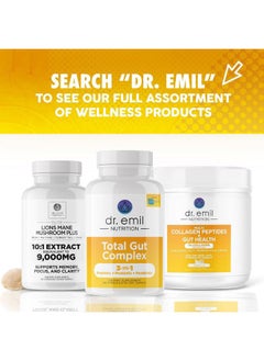 DR EMIL NUTRITION Total Gut Health Complex - Prebiotic + Probiotic + Postbiotic Gut Health Supplements for Women and Men - Probiotics for Digestive Health & Gut Health, 60 Capsules  - Image 4