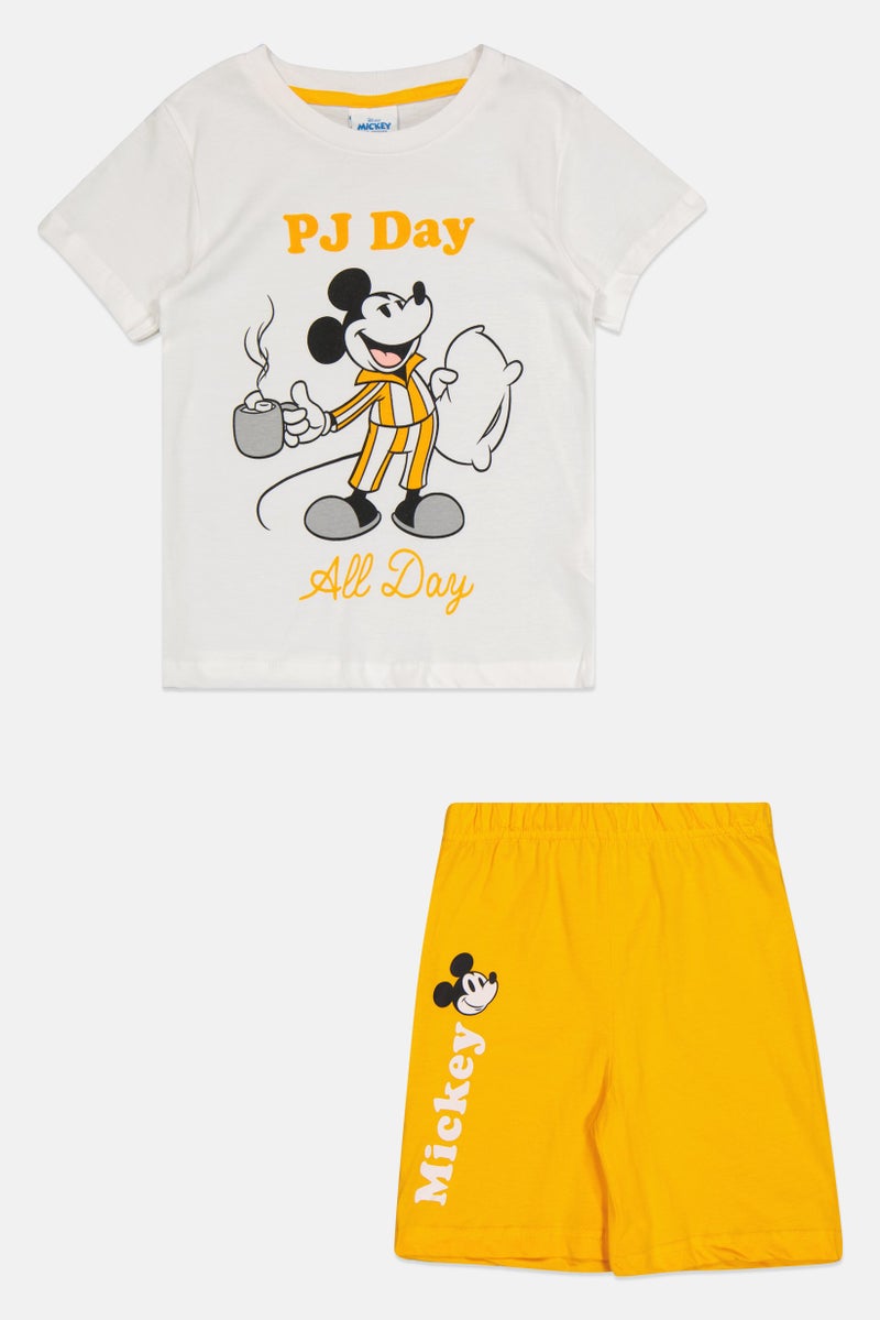 Disney Toddlers Boy 2 Pieces Short Sleeve Mickey And Friends Sleepwear Set, Multicolor - Image 1