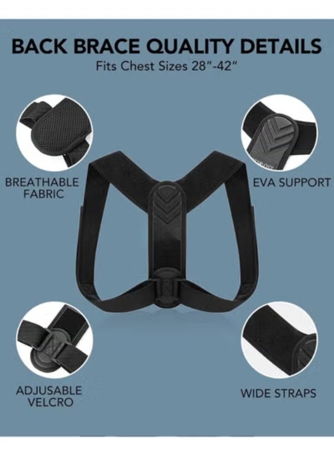Breathable Posture Corrector Back Brace - Upper & Mid Spine Support for Neck, Shoulder & Back Pain Relief - Practical Daily Use - Image 2