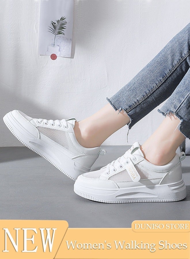 DUNISO Women's Walking Shoes Sneakers Lightweight Comfort Tennis Shoes Mesh Breathable Lightweight Non Slip Casual Work Shoes for Indoor Outdoor Travel Work - Image 1