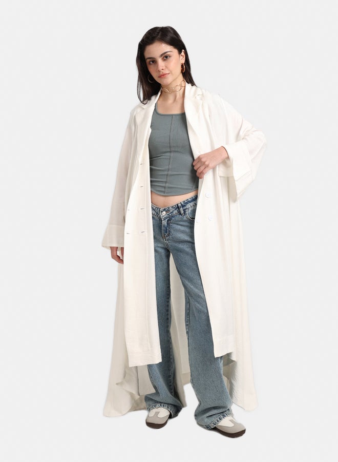 Carina Double-Breasted Trench Cardigan - Image 1