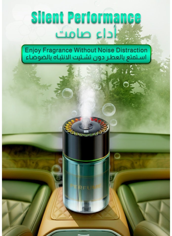 general Car Aroma Diffuser with Laser Starry Light | Wireless Car Air Freshener 120ml Refillable Glass | Portable Essential Oil Diffuser, USB Type-C, Battery Operated Cup Holder Design - Image 4