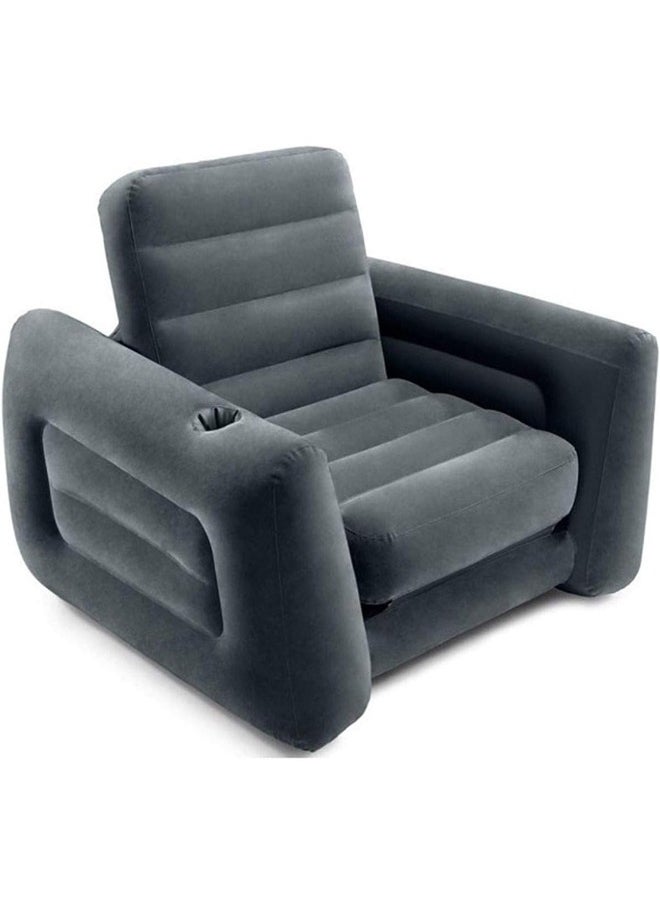 Generic - 2-in-1 inflatable and deflatable chair and bed with cup holder, 109x218x66cm - Image 1
