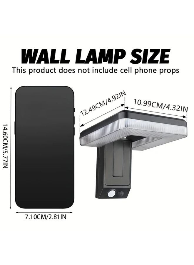 1 قطعة ضوء حائط خارجي يعمل بالطاقة الشمسية، مصباح شارع LED بحساس حركة لحديقة الممرات - Image 3