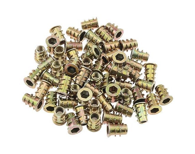 TheMujtaba (M6 X 10mm) D-nut, Wood Insert Nut, Zinc Plated, Socket Hex Drive Head, Furniture Nut, Furniture Nut Cabinet Connecting Screw, Matric Thread (10) - Image 3