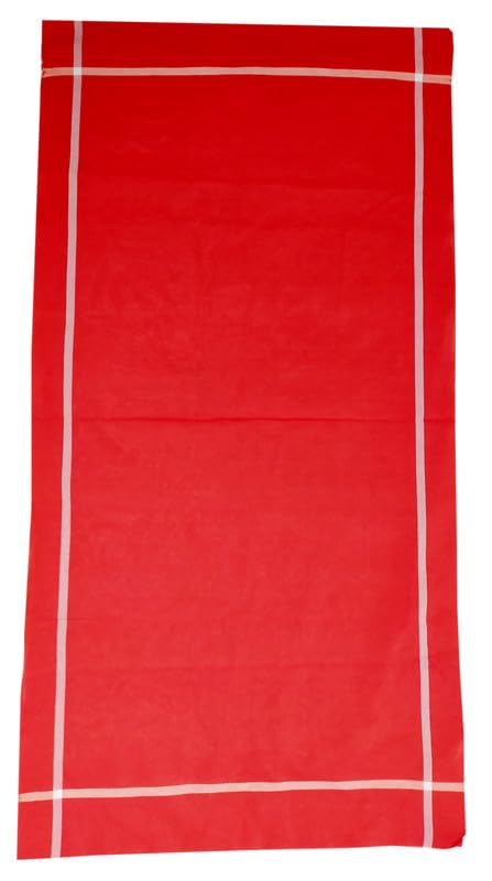 YETTALAN® Traditional Pooja Handloom Towels 100% Cotton Gamcha/Angavastram with Border (Pack of 4) (RED) - Image 4