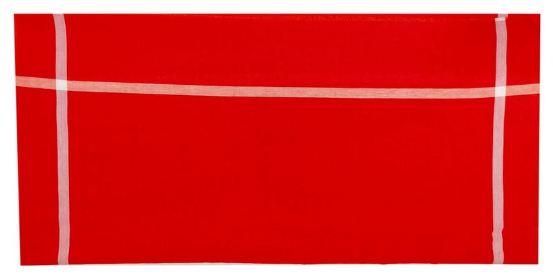 YETTALAN® Traditional Pooja Handloom Towels 100% Cotton Gamcha/Angavastram with Border (Pack of 4) (RED) - Image 5