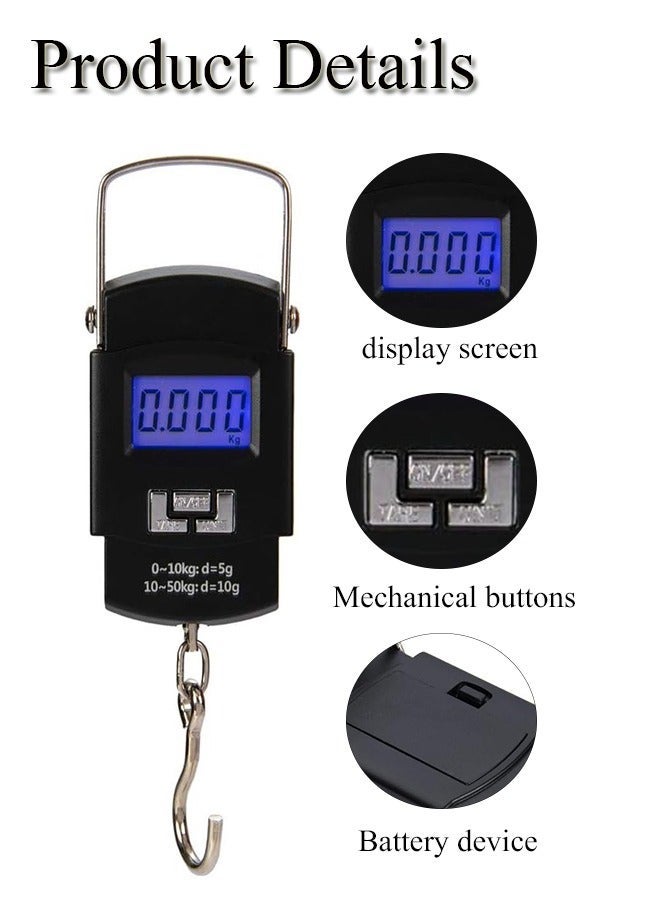 Portable Electronic Weighing Scale  50KG Electronic Digital Suitcase Travel Bag Hanging Weighing Scale - Image 1