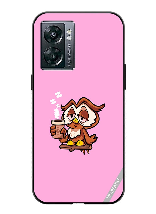 VR CREATIVE Protective Case Cover For Oppo A57 5G Sleepy Owl Design Multicolour  - Image 1