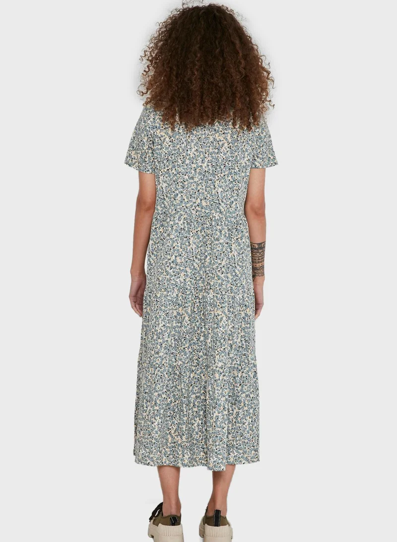 NOISY MAY V-Neck Midi Tier Dress