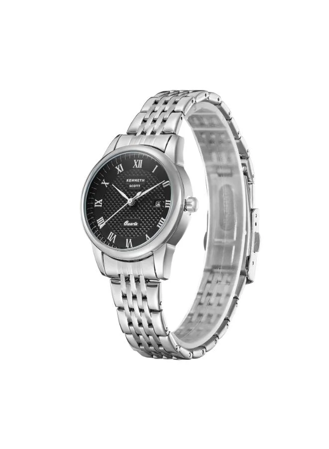 KENNETH SCOTT Women's Stainless Steel Analog Watch K23530-SBSB - 32x40 mm