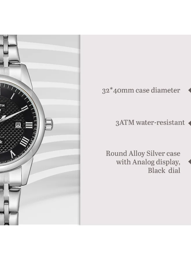 Kenneth Scott Black Women's Stainless Steel Analog Watch K23530-SBSB - 32x40 mm for Women | Best Price UAE