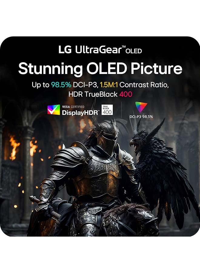 LG 45 inch Ultragear 5K2K WUHD (5120 x 2160) OLED Curved Gaming Monitor, Dual-Mode 165 Hz or 330Hz, 0.03ms, NVIDIA G-Sync, AMD FreeSync Premium Pro, HDR True Black 400, USB Type-C 90W, DP2.1, 45GX950A-B Black - Image 4
