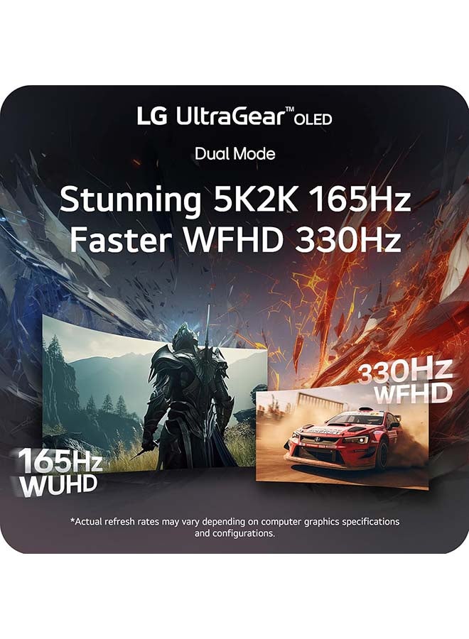LG 45 inch Ultragear 5K2K WUHD (5120 x 2160) OLED Curved Gaming Monitor, Dual-Mode 165 Hz or 330Hz, 0.03ms, NVIDIA G-Sync, AMD FreeSync Premium Pro, HDR True Black 400, USB Type-C 90W, DP2.1, 45GX950A-B Black - Image 5