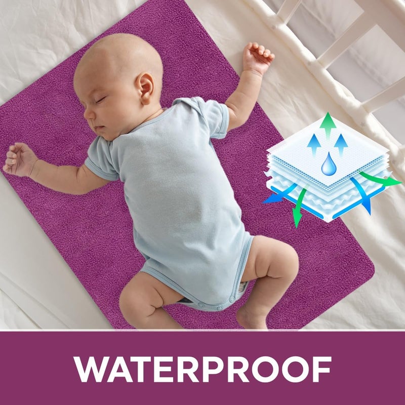 ZIKKU Dry Sheet for Baby/Newborn Bed Protector Waterproof Mat Quick Absorbency (Extra Small (50 x 35 cms), Pink, 1) - Image 5