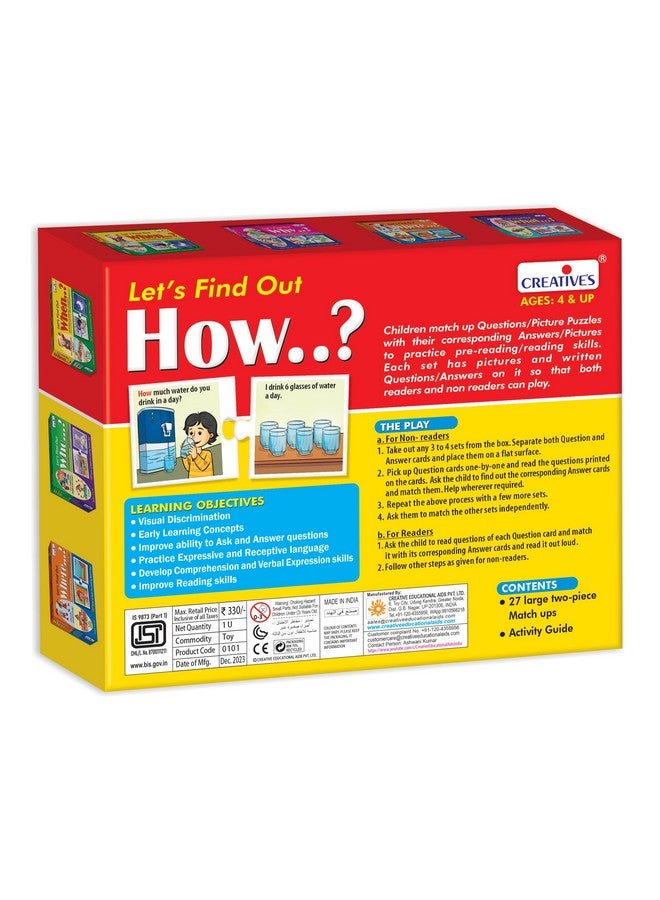 Creative's Let'S Find Out-How | Wh Question Series | Self-Correcting Match Ups Game | How Is The Part Of What, When, Where, Why, Who Series | Game For Ages 4 & Above - Image 3