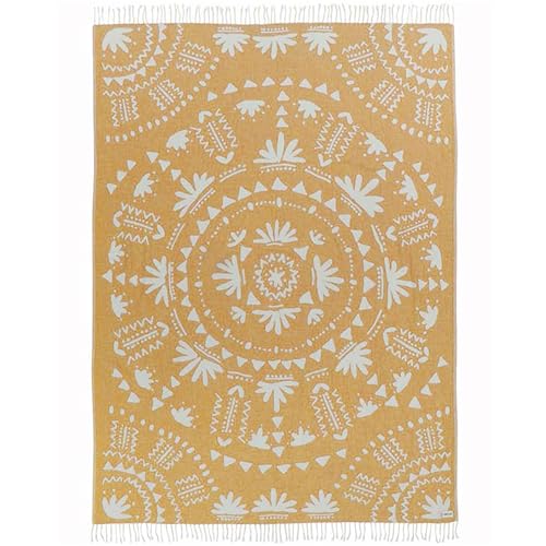 Sand Cloud Large Turkish Beach Towel - Sand Free - 100% Organic Turkish Cotton Yarn - Quick Dry Towel for Beach, Picnic Blanket or Throw - As Seen on Shark Tank - Boho Honey XL - Image 1