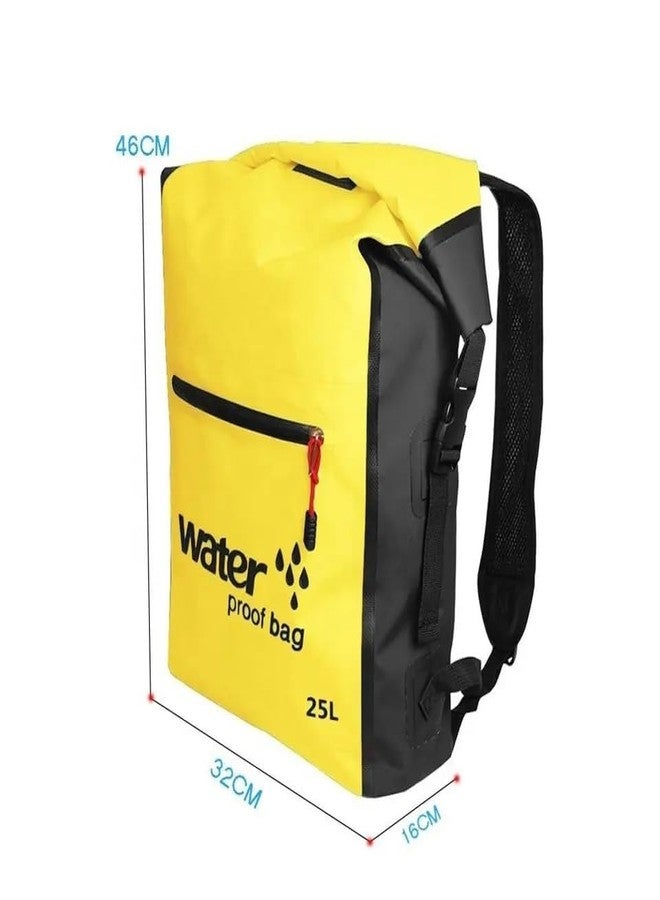 GLOWICK Waterproof Roll-top Backpack for Outdoor Activities Floating Water-Proof Bag for Boating and Beach Waterproof Hiking Backpack Dry Bag 25L Dry Sack Bag Folding Dry Back-Pack (1Pcs) - Image 2